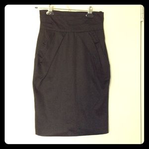 Paola Frani high waist black skirt